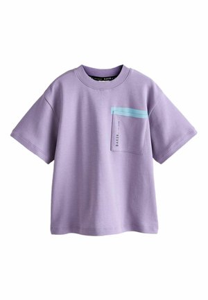 REGULAR FIT -  POCKET - T-Shirt print - purple