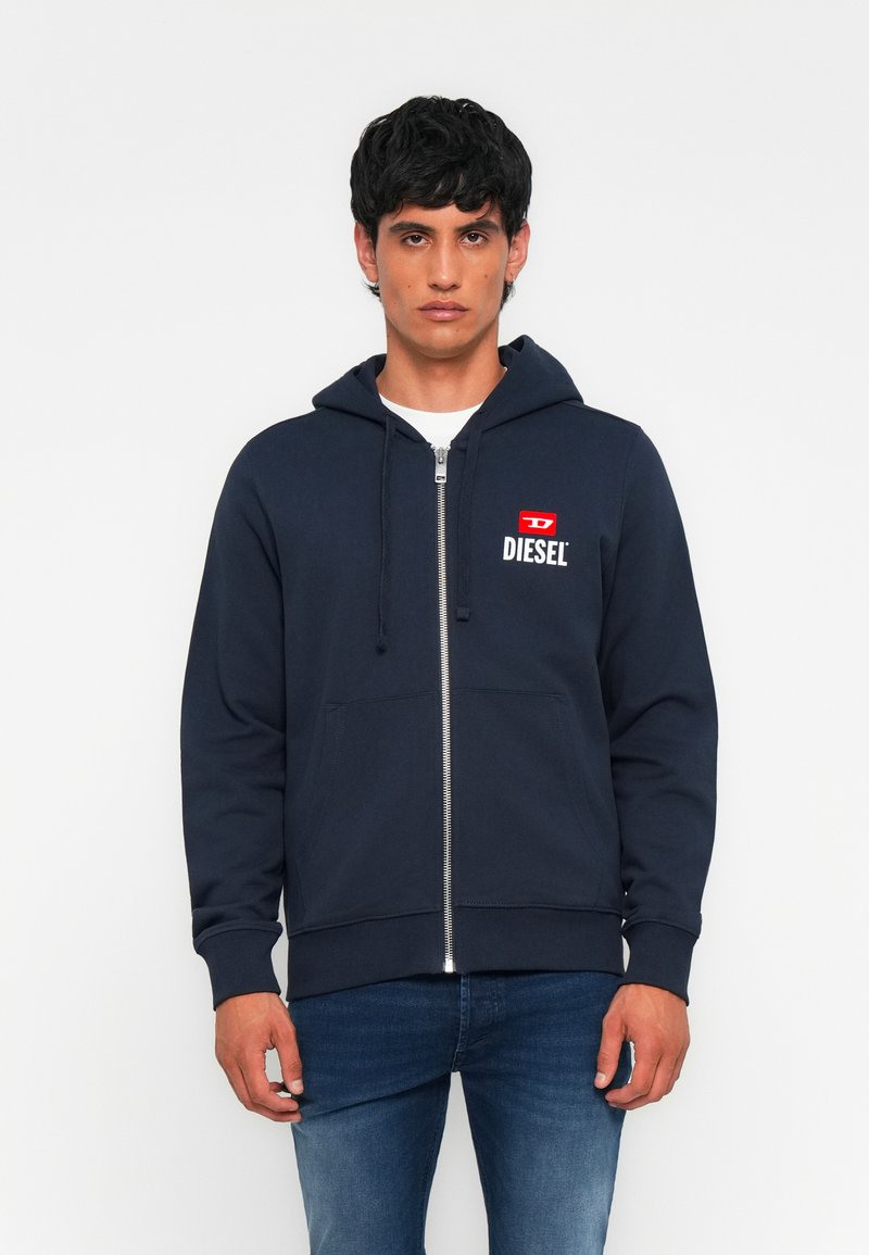 Diesel Sweater met rits blauw
