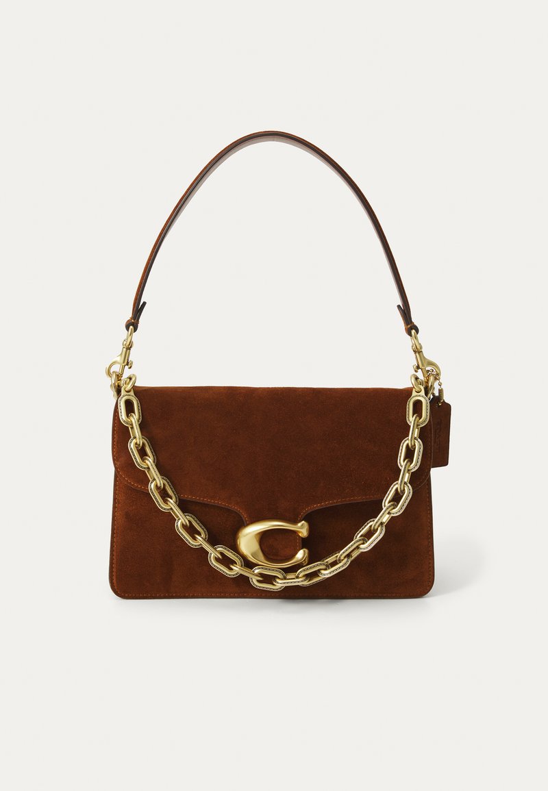 COACH CHAIN TABBY SHOULDER BAG WITH CHAIN - Handbag - warm brown/brown ...