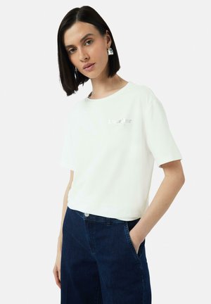 comma LOOSE FIT MIT SCHRIFT - Print T-shirt - weiß