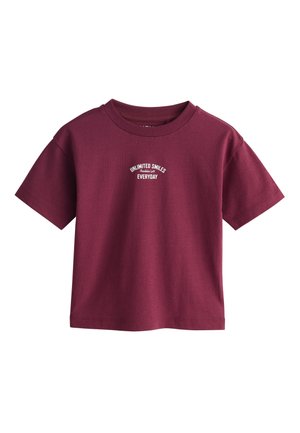 Next, REGULAR FIT - SHORT SLEEVE BACK PRINT T-SHIRT  . - Tričko s potlačou - berry red slogan