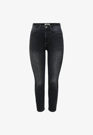 Skinny jeans in donkerdenim met een lichte vervaging. Voorzien van een ritssluiting, vijf-pocket ontwerp en subtiele stiksels langs de naden.