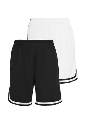 Urban Classics, URBAN CLASSICS HERREN STRIPES MESH SHORTS 2-PACK - Short - blkblkwht whtblkwht