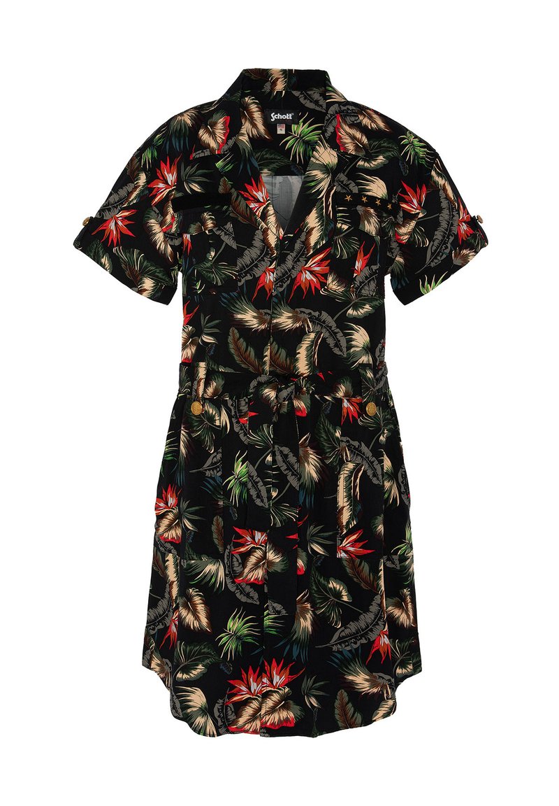 Schott Blousejurk gemêleerd zwart Schott Blousejurk gemêleerd zwart