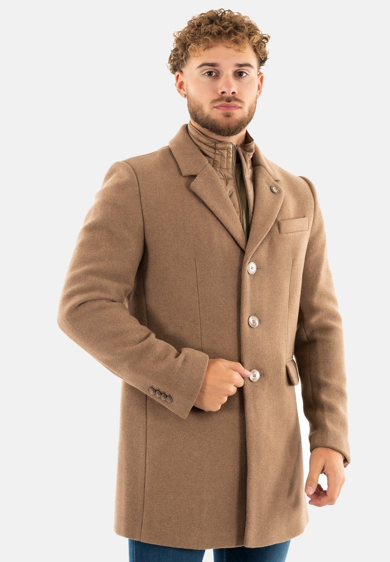 Yes Zee Abrigo de invierno marron/marrón