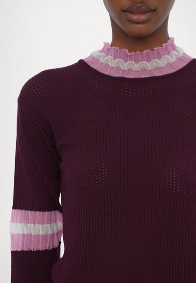 Henrik Vibskov AJOUR TURTLENECK - Neule - bordeaux ajour