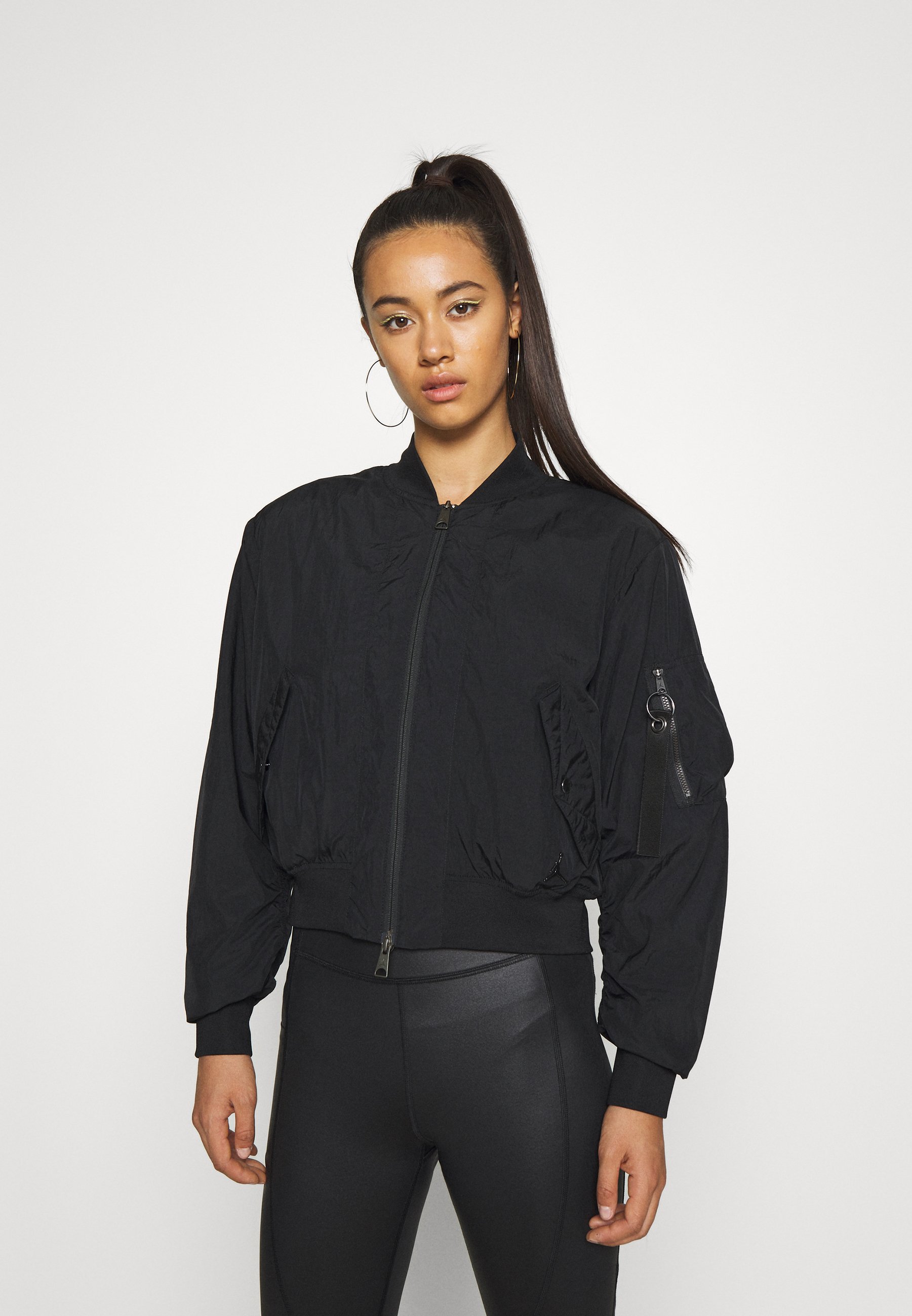 black jordan bomber jacket