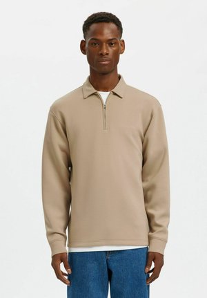 Selected HEMANUEL ZIP - Športni pulover - pure cashmere