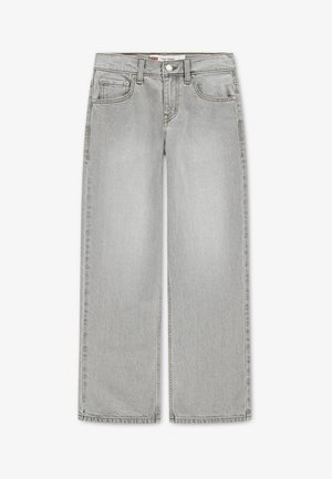 Heledad hallikas laia säärega teksapüksid, kõrge vöökohaga, ees taskud, nööpidega sulgemine ja kontrastse õmblusega detail kogu ulatuses.