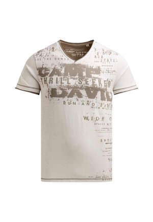 Camp David, CAMP DAVID T-SHIRT DUNE CRUSHER KURZARMSHIRT - Print T-shirt - hellbraun