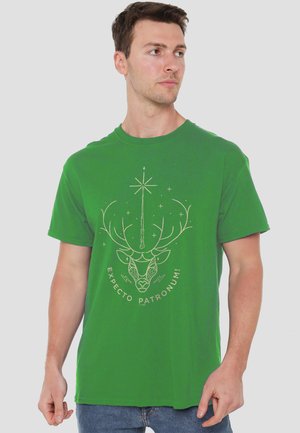 Cotton Soul, HARRY POTTER EXPECTO PATRONUM! - Print T-shirt - dark green