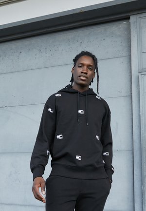 Tommy Jeans TWISTED FLAG HOODIE - Felpa - black