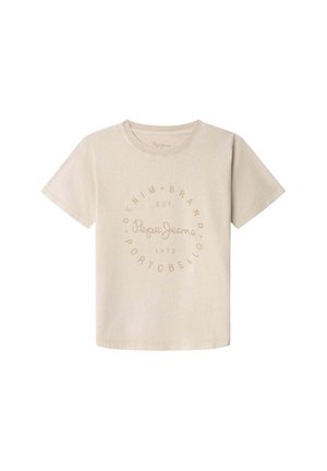 BASIC - T-shirt imprimé - stucco white