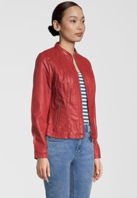 H.I.S MIT LABEL DETAIL - Lederjacke - red