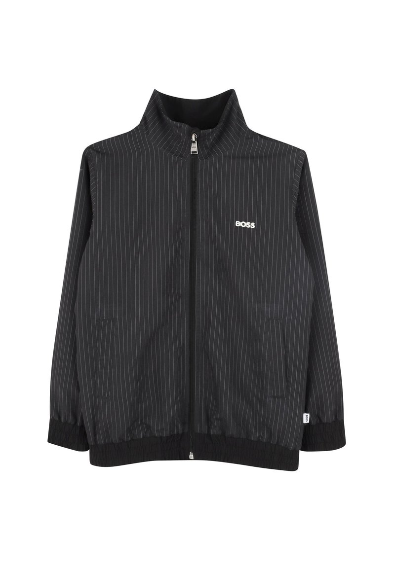 BOSS Kidswear Sweater met rits zwart