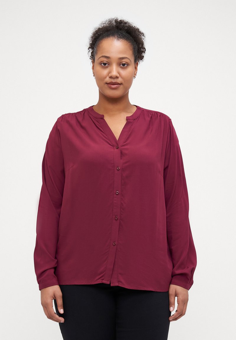 ONLY Carmakoma CARANITA SHIRT - Palaidinė - burgundy