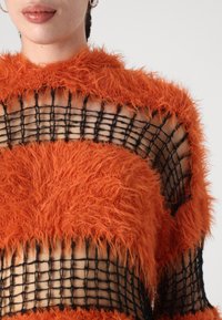 The Ragged Priest CORRUPTION HOODIE EYELASH - Džemperis - orange/black