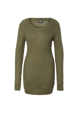 Urban Classics LADIES LONG WIDENECK SWEATER - Svetrík - olive