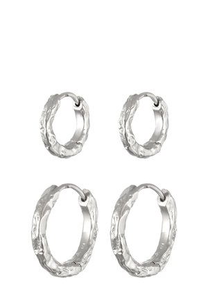 STRUCTURED BASIC STACK - Øreringe - silver-coloured