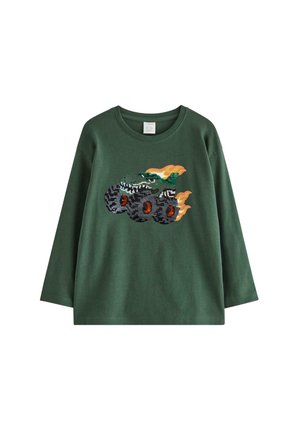 Lindex, LINDEX LONG-SLEEVED TOP WITH REVERSIBLE SEQUINS LINDEX - Langærmet T-shirt - dark dusty green