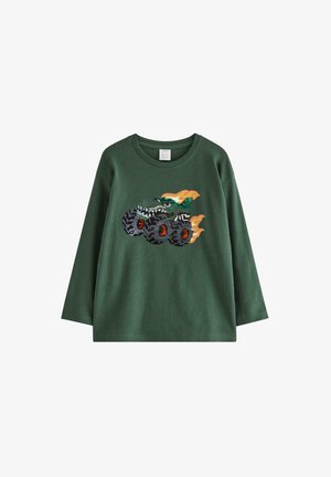 Lindex, LINDEX LONG-SLEEVED TOP WITH REVERSIBLE SEQUINS LINDEX - Langærmet T-shirt - dark dusty green