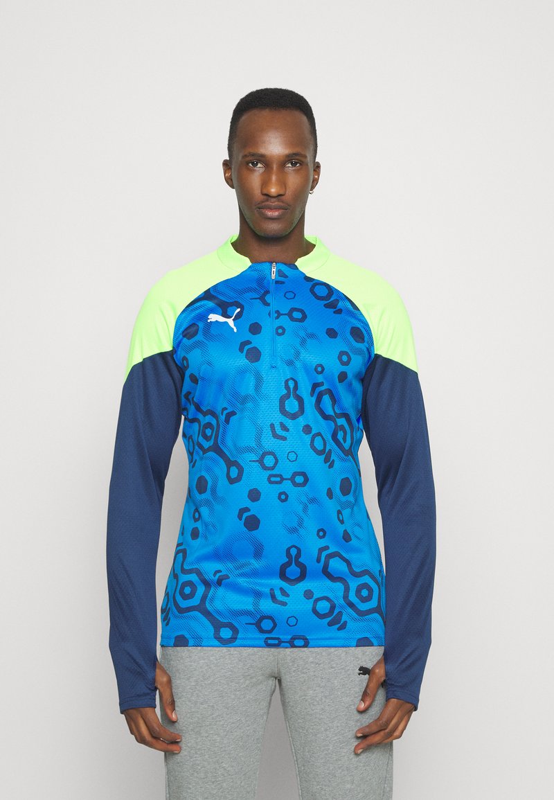 Puma INDIVIDUALCUP 1/4 ZIP - Top s dlouhým rukávem - persian blue/pro green