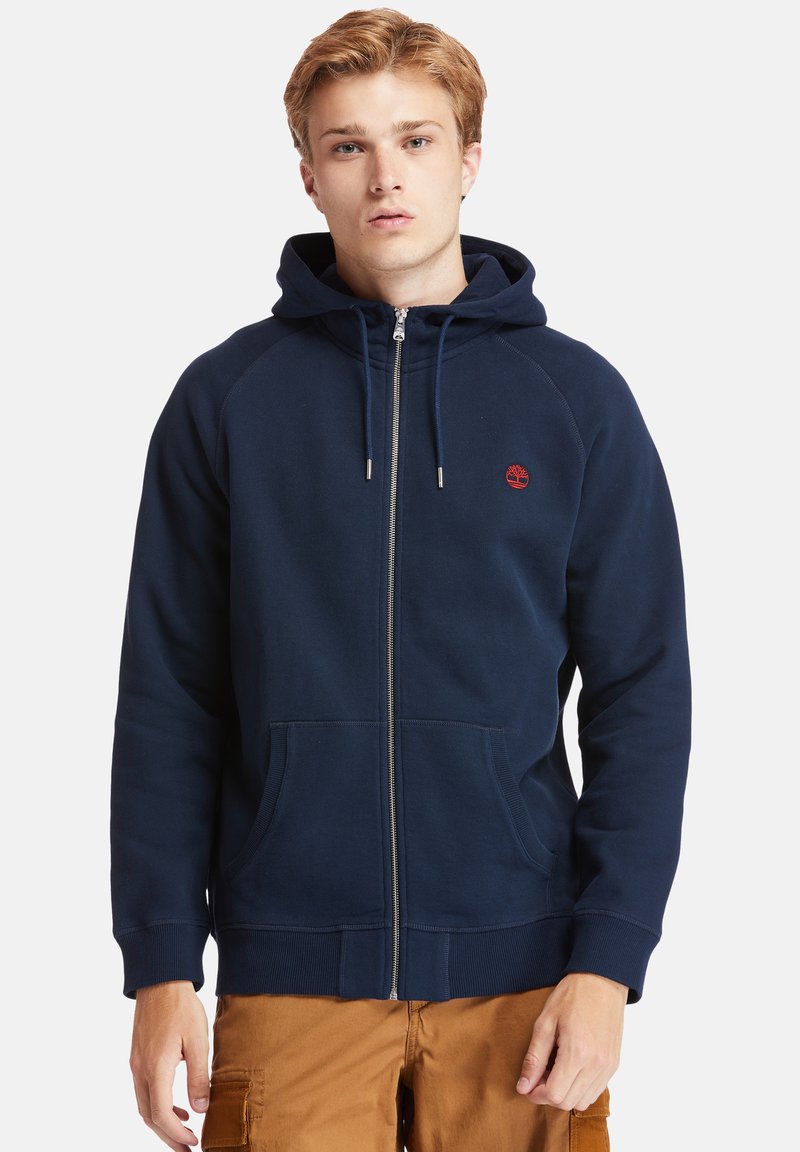 Timberland BRUSHED BACK FULL - Felpa con zip - dark sapphire