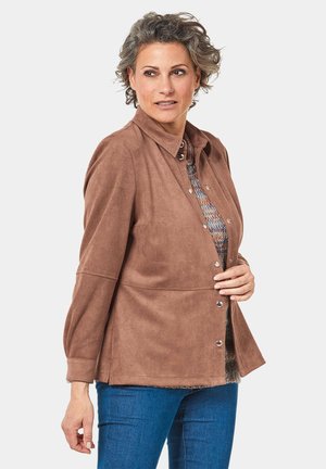 GOLDNER Imitatieleren jas - camel