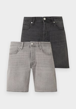 Jack & Jones, JJIRICK JJORIGINAL 2 PACK - Τζιν σορτς - black denim/grey denim