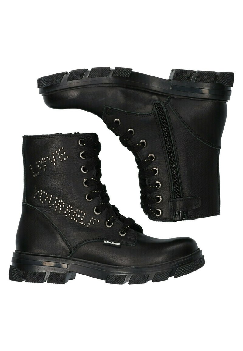 Kinder Booties | Braqeez Schnürstiefel zwart/schwarz - GV11887 Kinder Booties | Braqeez Schnürstiefel zwart/schwarz - GV11887