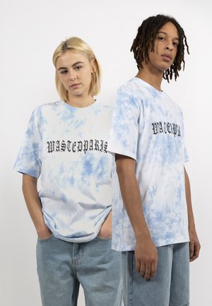 UNITED TIE AND DYE UNISEX - Majica kratkih rukava s printom - blue/white