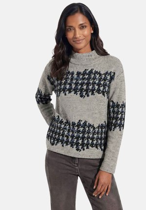 MADELEINE, MADELEINE SHIRT JACQUARD-SWEATSHIRT MIT HAHNENTRITT - Sweatshirt - blue   multicolor