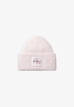 Calvin Klein, PLUSH SATIN-LINED BEANIE - Плетена шапка - gray lilac