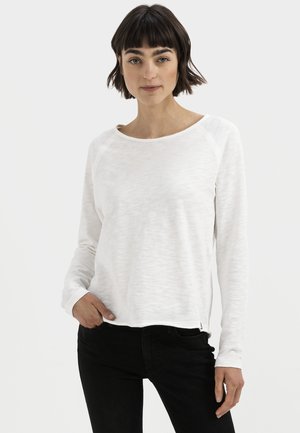 Langærmet T-shirt - white