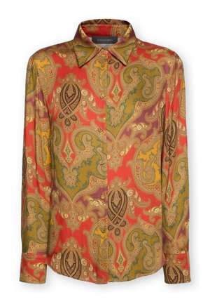 Elena Mirò, CAMICIA STAMPATA PATCHWORK - Skjortebluser - arancione