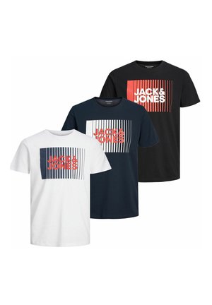 Jack & Jones RUNDHALS 3ER PACK - Print T-shirt - farbmix
