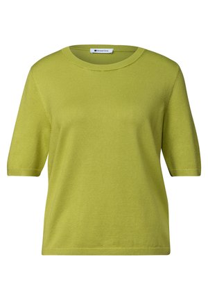 Street One, High-rise barrel leg jeans in a loose fit - T-shirts basic - apple lime