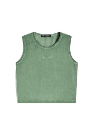 KENDALL CROP TOP - Top - hedge green cold dyed