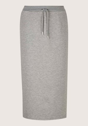 MADELEINE, Pencil skirt - stone gray   melange