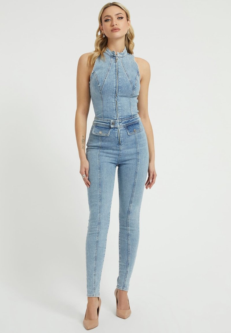 Guess SKINNY FIT Jumpsuit himmelblau/hellblau Zalando.de