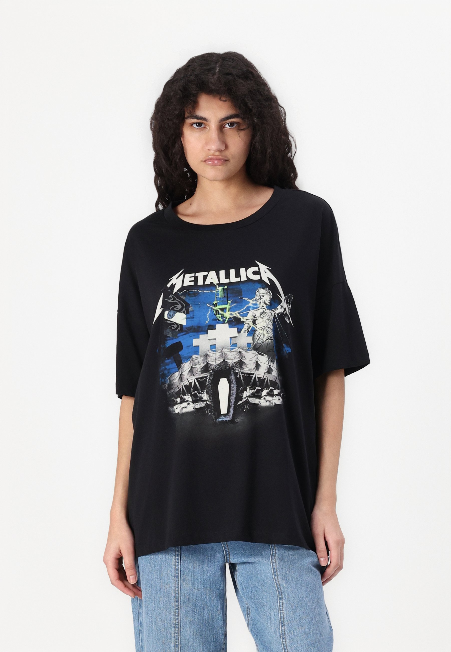 Maglietta Donna Gildan Metallica – Manga Corta, Nera, 100% Cotone – Nuova Con Etichetta - Foto 4