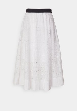 EMBROIDERY SKIRT - A-linjekjol - white