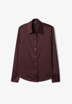 OVS, SHIRT WITH STRIPES - Blusa - wine purple