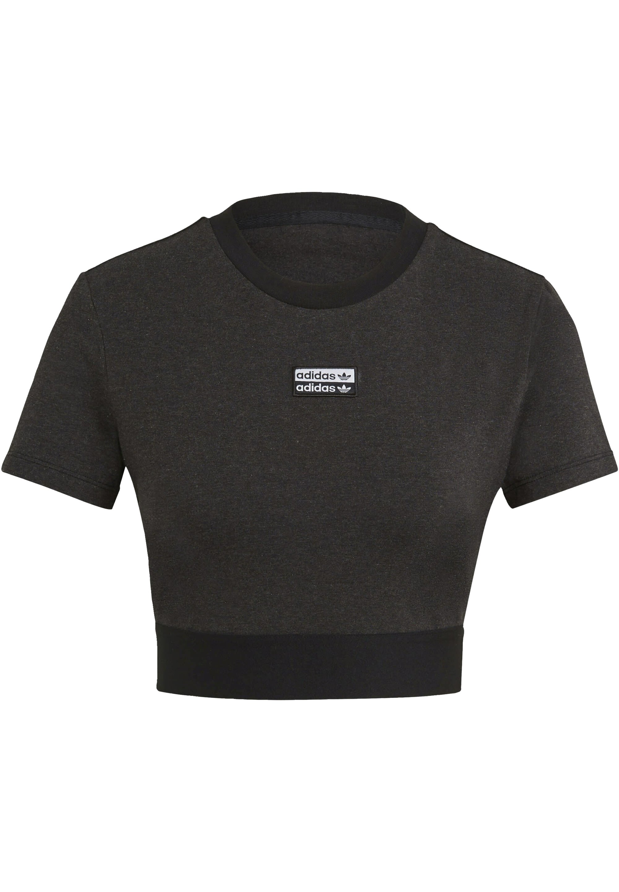 adidas Originals R.Y.V. CROP TOP - Triko s potiskem - black