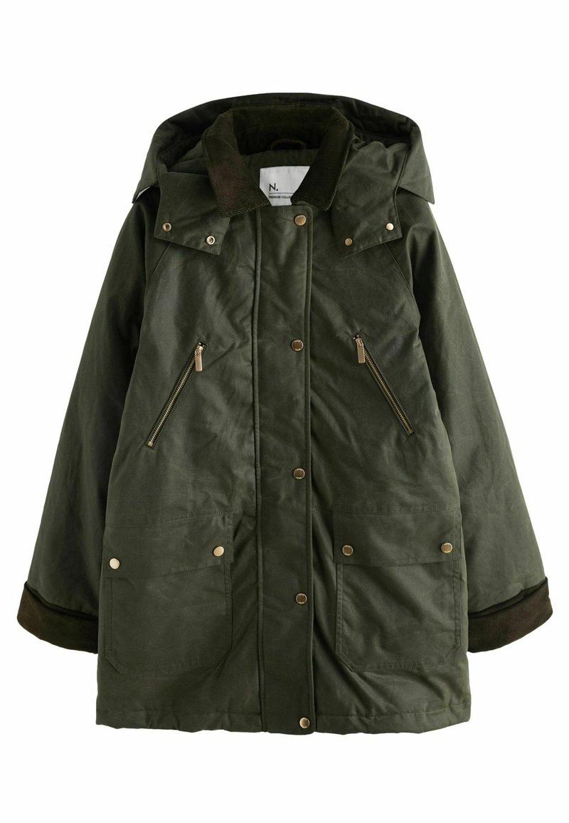 Next PREMIUM BRITISH WAXED - Wintermantel - khaki green/grün 