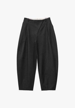 & OTHER STORIES, & OTHER STORIES BARREL-LEG TROUSERS - Pantalon classique - mottled black