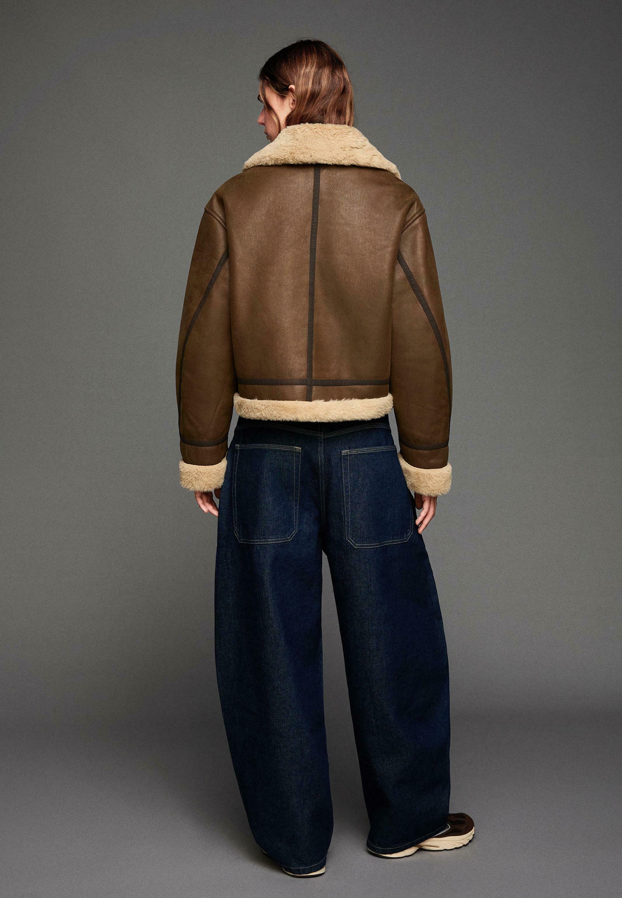 Bershka DOUBLE-FACED - Imitatieleren jas - brown/bruin - Zalando.nl