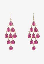 Orecchini a cascata con pietre preziose Erviola in oro rosa e Orecchini a cascata con pietre preziose Erviola in oro rosa e