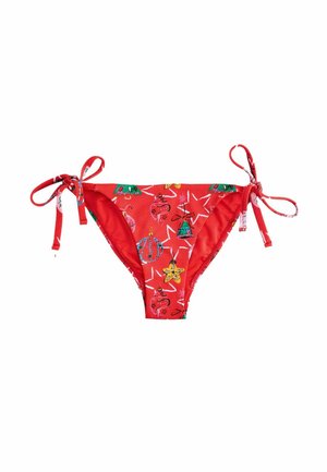 REGULAR FIT - TIE SIDE  - Bikinialaosa - red pique christmas