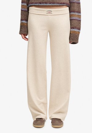 Superdry & Co, SUPERDRY ATHLETIC ESSENTIALS FOLD OVER JOGGERS.. - Jogginghose - oat beige marl